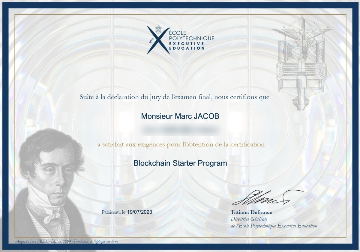 Certification École Polytechnique